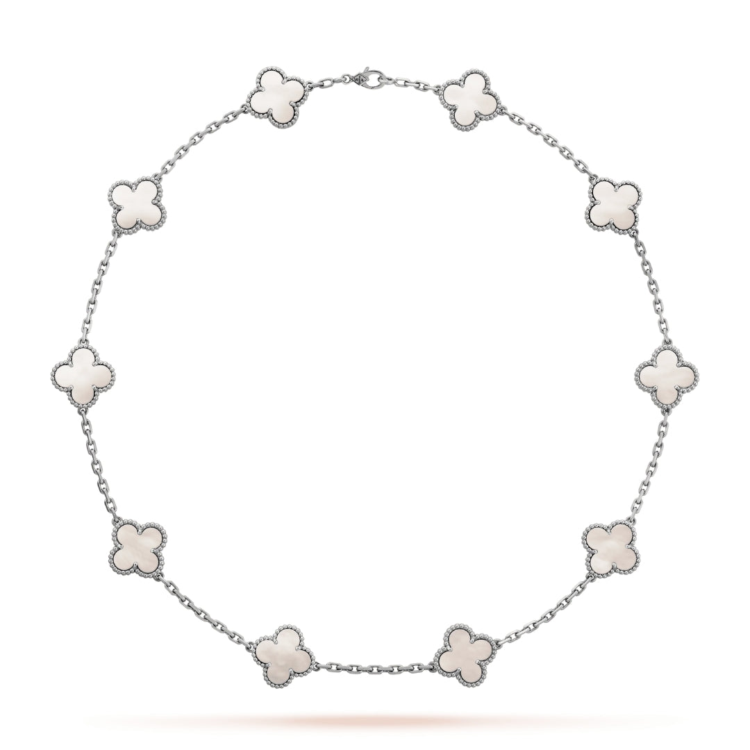 CLOVER | 10 Motivational Silver Necklace
