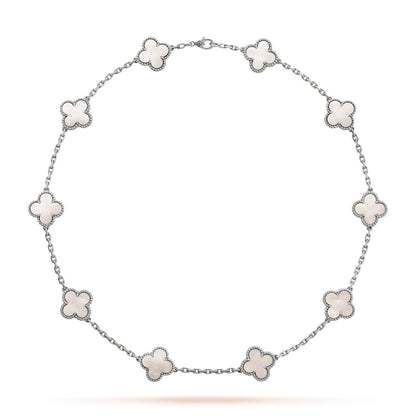 CLOVER | 10 Motivational Silver Necklace