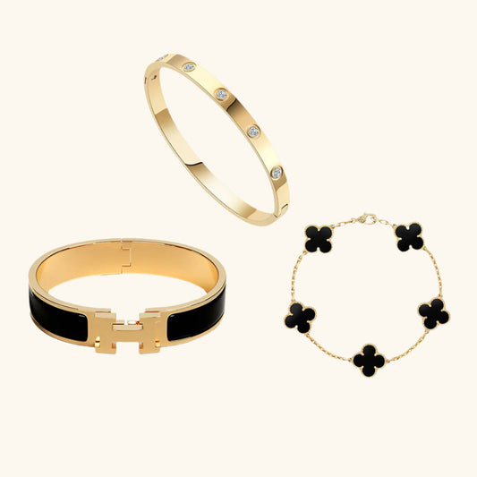 3-Delta Bracelet Set Black