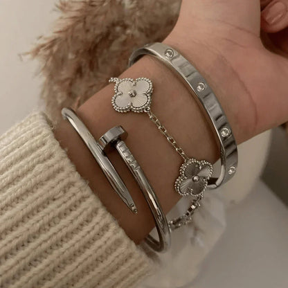 4-piece bracelet set "Silvio"